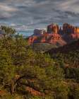 USA, Arizona. Sunrise on mountain and valley landscape. Art Print